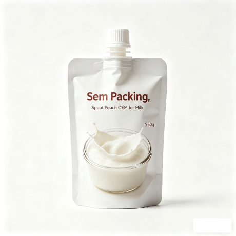 Pasteurization Retort Liquid Spout Pouch for Milk Custom