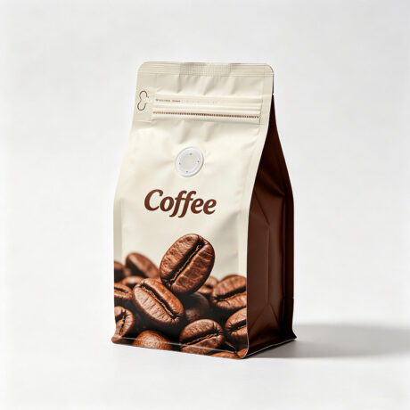 Coffee Beans Packaging Flat Bottom Bags OEM