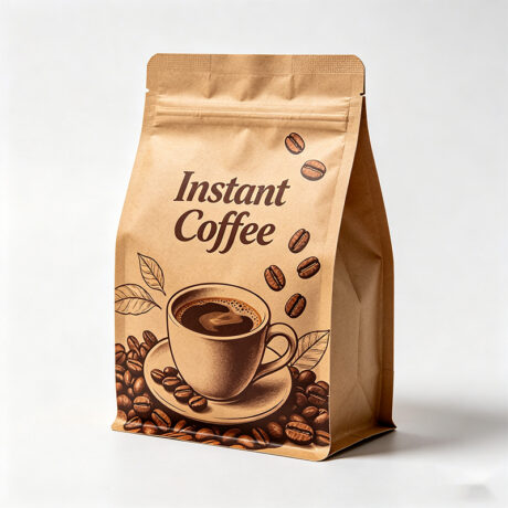 8 Side Sealing Stand up Coffee Pouch Custom Printed