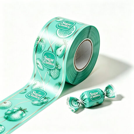 Candy PET Plastic Twisted Film Roll 50Kgs Custom