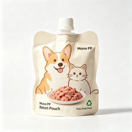Mono PP Retort Pouch with Spout for Pet Wet Food OEM